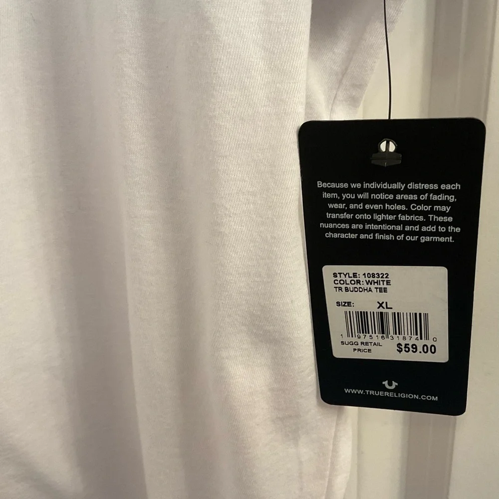 True Religion Buddha Tee - NWT - Size XL - White
